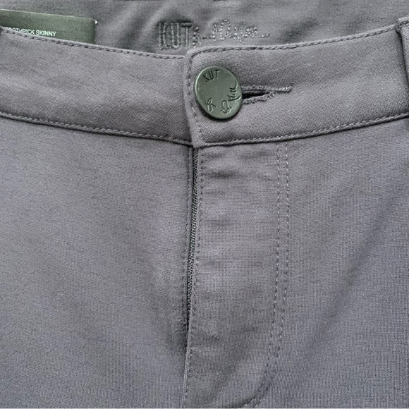 KUT from the Kloth Mia Toothpick Skinny Stretch Ankle Pants, Dark Grey Size 10 - Picture 4 of 13
